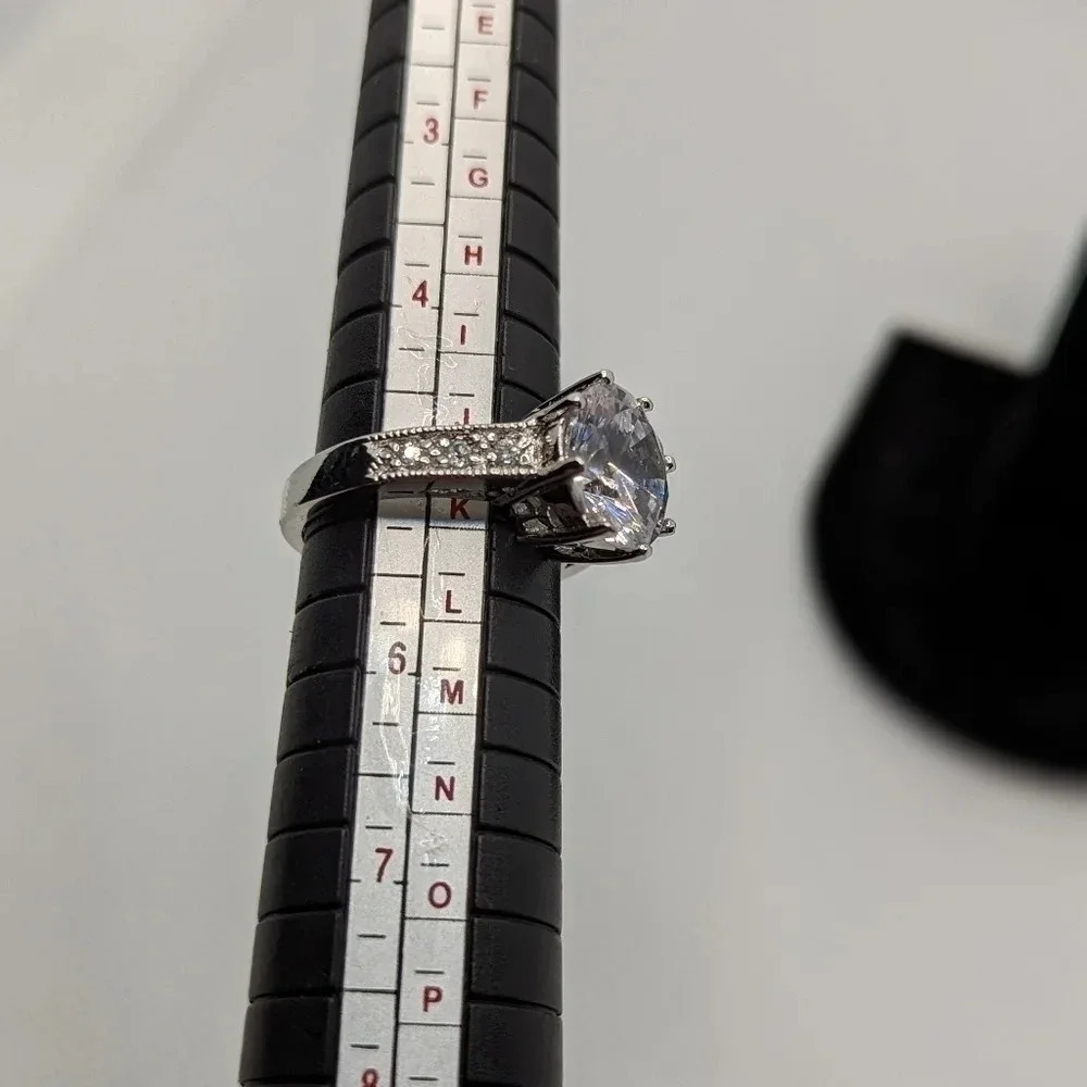 925 Round cut solitaire ring - Picture 4 of 5